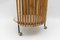 Mid-Century Modern Round Serving Cart in Bamboo and Metal, 1960s 7