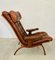 Leather Lounge Chair with Matching Footstool from Gote Møbler, 1970s, Set of 2, Image 11