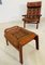 Leather Lounge Chair with Matching Footstool from Gote Møbler, 1970s, Set of 2, Image 3