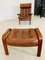 Leather Lounge Chair with Matching Footstool from Gote Møbler, 1970s, Set of 2, Image 2