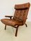 Leather Lounge Chair with Matching Footstool from Gote Møbler, 1970s, Set of 2, Image 12