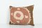 Uzbek Pastel Pink Suzani Lumbar Cushion Cover 2