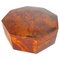 Scatola marrone del XX secolo in legno di radica, Francia, anni '70, Immagine 4
