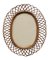 Italian Bamboo Oval Wall Mirror by by Franco Albini for Bonacina, 1960s 4