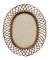 Specchio da parete ovale in bambù di Franco Albini per Bonacina, Italia, anni '60, Immagine 4