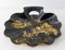 Late 19th Century Chinoiserie Shell Vide-Poche in Black Lacquered Papier Maché, 1890s 2