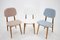 Oak Dining Chairs in Boucle, Former Czechoslovakia, 1960s, Set of 3 2