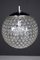 Lámpara colgante grande de cromo y cristal burbuja de Rolf Krüger para Staff, Alemania, años 70, Imagen 1