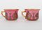 White and Pink Opaline Coffee Service Enamelled with Silver and Gold, 19th Century, Set of 6, Image 18