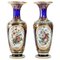 Napoleon III Baccarat Crystal and Painted Opaline Vases, Set of 2 1