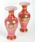 Vases Napoléon III en Opaline Rose de Baccarat, Set de 2 2