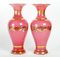 Vases Napoléon III en Opaline Rose de Baccarat, Set de 2 4