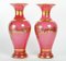 Napoleon III Vasen aus rosa Baccarat Opalglas, 2er Set 3