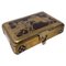 Mid-Century Modern Brass and Exotic Wood Playing Card Box, Image 1