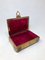Mid-Century Modern Brass and Exotic Wood Playing Card Box, Image 2