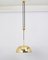 Large Adjustable Dark Brass Counterweight Pendant Light by Florian Schulz, Germany, 1970s 6