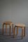 Vintage Model 60 Stools in Birch attributed to Alvar Aalto for Artek, 1960s, Set of 2 14