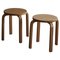 Vintage Model 60 Stools in Birch attributed to Alvar Aalto for Artek, 1960s, Set of 2, Image 1