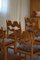 Razorblade Chairs in Oak & Cowhide attributed to Henning Kjærnulf, 1960s, Set of 10, Image 10