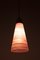 Lámpara colgante vintage con soporte de latón y vidrio rayado, Imagen 6