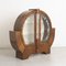 Art Deco British Walnut Circular Shouldered Cabinet, 1930s 12