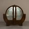 Runder britischer Art Deco Nussholz Schrank, 1930er 2