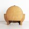 Art Deco British Walnut Circular Shouldered Cabinet, 1930s 13