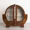Art Deco British Walnut Circular Shouldered Cabinet, 1930s 1