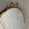 Vintage Oval Mirror with Frame and Brass Decoration, 1950s 5