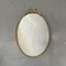 Vintage Oval Mirror with Frame and Brass Decoration, 1950s 2