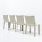 Cab 412 Chairs in Cream Leather by Mario Bellini for Cassina, 1970s, Set of 4 3