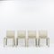 Cab 412 Chairs in Cream Leather by Mario Bellini for Cassina, 1970s, Set of 4 1