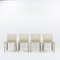 Cab 412 Chairs in Cream Leather by Mario Bellini for Cassina, 1970s, Set of 4, Image 1