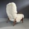 Danish Teak Lounge Chairs with Mongolian Goat Hair Upholstery by Alf Svensson for Dux, 1950s, Set of 2, Image 2