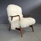 Danish Teak Lounge Chairs with Mongolian Goat Hair Upholstery by Alf Svensson for Dux, 1950s, Set of 2 3