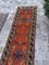 Shirvan Kazak Corridor Rug Red in Yellow and Blue Color, 1960s 6