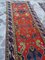 Shirvan Kazak Corridor Rug Red in Yellow and Blue Color, 1960s 5