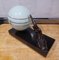Lámpara de noche reguladora Art Déco de mármol, años 30, Imagen 13