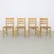 Vintage Brutalist Ladder Chairs in Cane, 1970s, Set of 4 1
