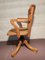 Mid-Century American Office Chair in Oak with Cast Iron Base, Image 6