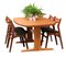 Oval Dining Table in Teak from Skovby Furniture, 1960s, Set of 3 12