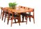 Ovaler Esstisch aus Teak von Skovby Furniture, 1960er, 3er Set 15