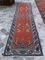 Alfombra de pasillo Kazak de Shirvan en color rojo y azul, años 60, Imagen 1
