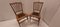 Chaises Art Nouveau en Chêne avec Assise en Cuir d'Origine, Set de 2 1
