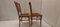Art Nouveau Chairs in Oak with Original Leather Seat, Set of 2, Image 4