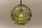 Grüne Kugel Hängelampe aus Muranoglas von Doria Leuchten, 1960er 8