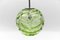 Green Murano Glass Ball Pendant Lamp from Doria Leuchten, 1960s, Image 1