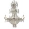 Lámpara de araña francesa de vidrio con cuentas, años 20, Imagen 4
