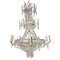 Lámpara de araña francesa de vidrio con cuentas, años 20, Imagen 5