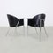 Armchairs in Leather and Chrome, Italy, 1980s, Set of 2, Image 1